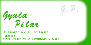 gyula pilar business card